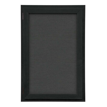 United Visual Products Indoor Enclosed Combo Board, 72"x36", Satin Frame/Black & Dark Spruce UVCB7236-BLACK-DRKSPR